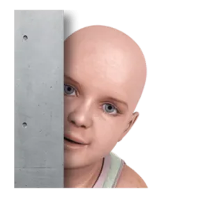 👀 child, peeking, wall, creepy, girl whatsapp sticker