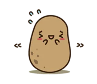 😅 kartoffel, kawaii, süß, essen, gemüse, aufkleber telegram sticker