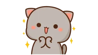 🍩 cat, cute, animal, stars, sparkling telegram sticker