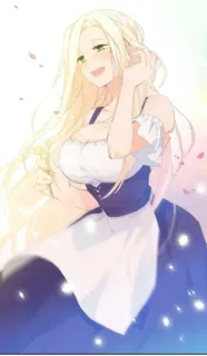❇️ anime, woman, blonde, girl, illustration, portrait telegram sticker
