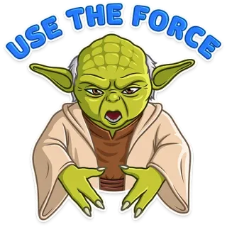 🙄 Yoda Star Wars USE THE FORCE Star Wars, Yoda, Jedi, La Forza, Film telegram sticker