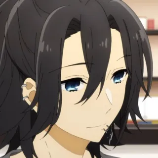 🌀 Izumi Miyamura Horimiya Anime, Personaje, Horimiya, Izumi Miyamura, Pendientes, Piercings telegram sticker