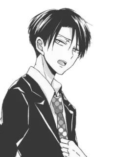 😮 anime, manga, character, man, suit, tie telegram sticker