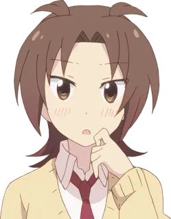 😯 Anime, Fofo, Personagem, Uniforme Escolar, Garota telegram sticker