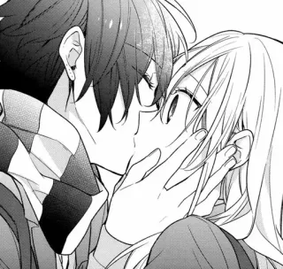 ❤ Romantik, Anime, Manga, Küssen, Paar telegram sticker