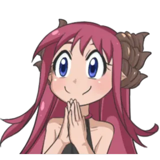 ✨ anime, girl, cute, horns, cartoon telegram sticker