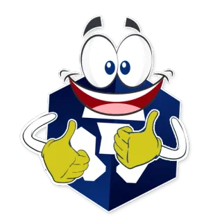 👍 desenho animado, mascote, polegar para cima, animação, personagem, ícone telegram sticker