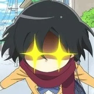 😐 Anime, Manga, Cartoon, Figur, Mädchen, Glitzer whatsapp sticker