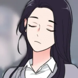 🖤 mulher, desenho animado, personagem, menina, anime whatsapp sticker