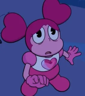 🥺 Spinel Steven Universe cartoon, character, Spinel, Steven Universe, sad, pink whatsapp sticker