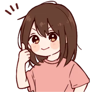👍 anime, girl, thumbs up, kawaii, cute, sticker telegram sticker