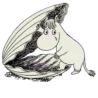 ✉️ Moomin moomin, sad, shell, cartoon, crying telegram sticker