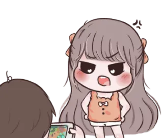 😤 การ์ตูน, โกรธ, ความสัมพันธ์, คู่รัก, หงุดหงิด, ภาพประกอบ telegram sticker