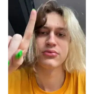 ☝️ środkowy palec, obraźliwy gest, niegrzeczny, obraźliwy telegram sticker