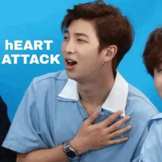 🔥 hEART ATTACK hombre, reacción, ataque al corazón, expresión, gesto, camisa telegram sticker