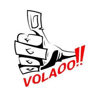 👍 VOLAOO!! polegar para cima, positivo, expressão, desenho animado, gesto de mão telegram sticker
