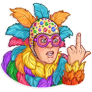 Elton John telegram stickers