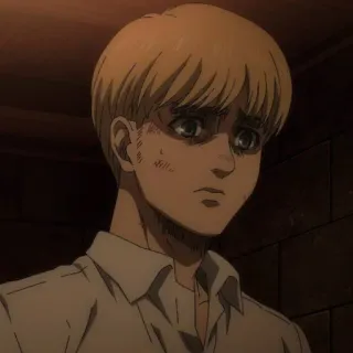 ⚔️ Armin Arlert Attack on Titan anime, character, sad, serious telegram sticker
