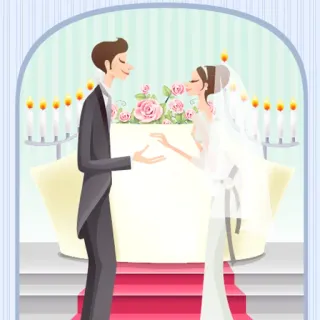 👫 свадьба, невеста, жених, брак, любовь, праздник whatsapp sticker