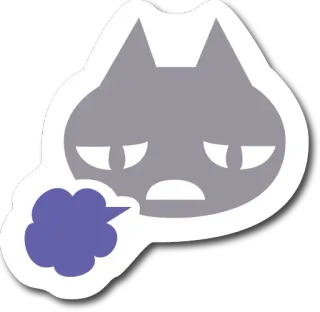 😒 kucing, murung, stiker, hewan telegram sticker