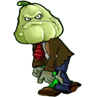 🍆 zombie, plant, video game, cartoon, funny, character whatsapp sticker