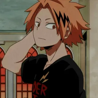 🥕 Denki Kaminari My Hero Academia Anime, My Hero Academia, Denki Kaminari, Électricité, Superpouvoir, Manga telegram sticker
