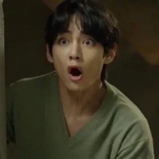 😦 V K-pop, в шоке, знаменитость, BTS, айдол telegram sticker