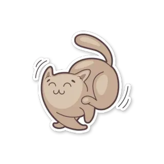 😀 gatto, carino, felice, animale domestico, animale, gattino telegram sticker