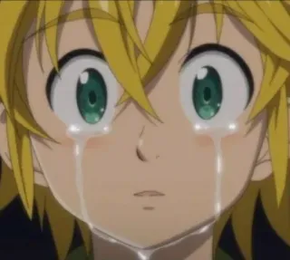 😭 Meliodas Seven Deadly Sins Anime, Llorando, Triste, Personaje, Manga telegram sticker