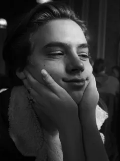 🗽 homme, personne, noir et blanc, portrait, visage, sourire telegram sticker