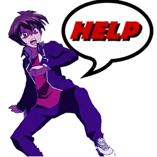 🆘 HELP anime, distressed, help, cartoon, request telegram sticker