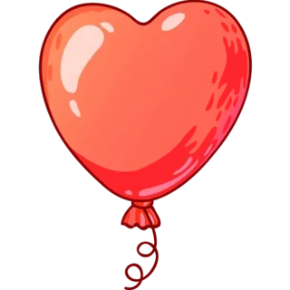 ♥ coração, balão, vermelho, amor, dia dos namorados telegram sticker