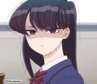 😐 Komi Shouko Komi Can't Communicate Anime_Dynasty Anime, Komi kan niet communiceren, Komi Shouko, Manga, School, Schattig, Student telegram sticker