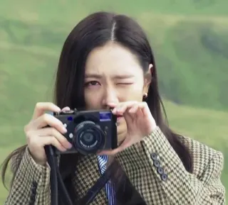 😉 woman, camera, portrait, winking, photography, fashion telegram sticker