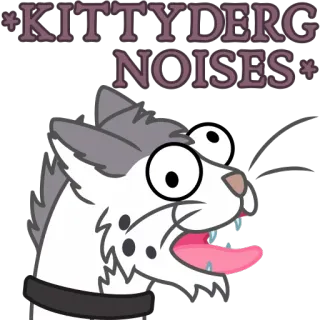 🐱 KITTYDERG NOISES kucing, lucu, meme, kartun, hewan, anak kucing, suara telegram sticker