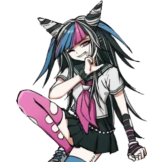 😉 Ibuki Mioda Danganronpa Ibuki Mioda, Danganronpa, anime, video game, character, school uniform telegram sticker