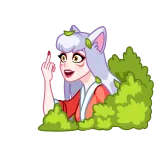 🖕 만화, 불쾌한, 중지, 스티커, 애니메이션 telegram sticker