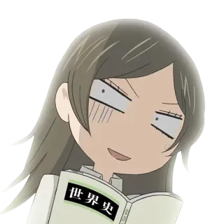 😰 世界史 Anime, Gadis, Buku, Sejarah dunia, Manga, Karakter telegram sticker
