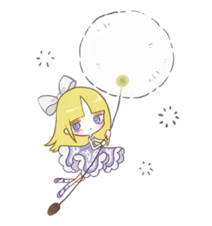 😇 Q版, 动漫, 可爱, 女孩, 蒲公英, 幻想, 卡哇伊 telegram sticker