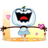 Pumpkin Ghost whatsapp stickers