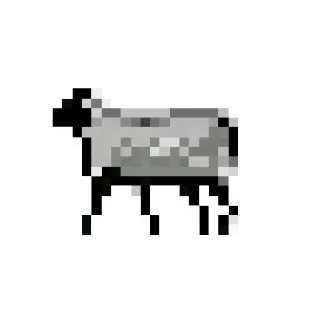 🐑 animal, oveja, pixel art, minecraft, animal de granja whatsapp sticker