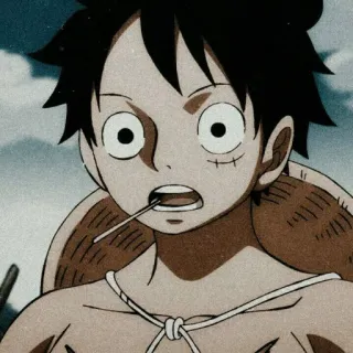 🍖 Monkey D. Luffy One Piece 애니메이션, 만화, 원피스, 루피, 몽키 D 루피, 밀짚모자, 해적 telegram sticker