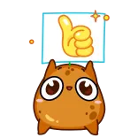 👍 thumbs up, emoji, cute, kawaii, positive, approval telegram sticker