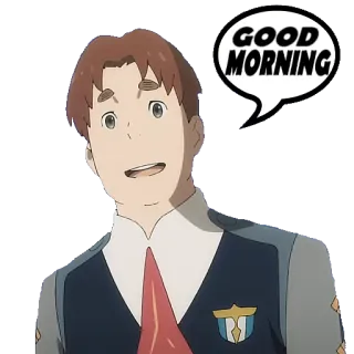 🛏 GOOD MORNING Аниме, Доброе утро, Привет, Мультфильм telegram sticker