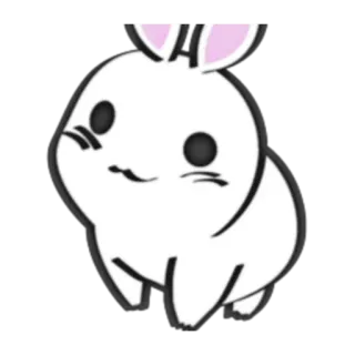 😊 lapin, mignon, animal, dessin animé, kawaii whatsapp sticker
