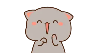 🍩 Katze, niedlich, Aufkleber, Tier, kawaii, fröhlich telegram sticker