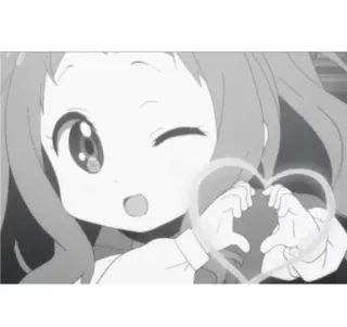💜 Anime, Lucu, Kedipan, Hati, Gadis, Kartun telegram sticker