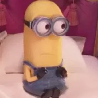 😐 Minion Despicable Me minion, despicable me, cartoon, character, yellow telegram sticker