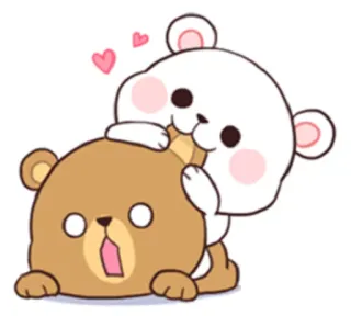 🐾 bear, cute, cartoon, kawaii, milk, moka telegram sticker