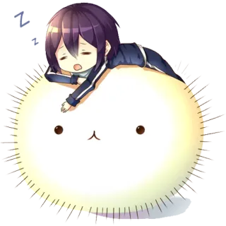 💤 anime, ngủ, dễ thương, chibi, nhân vật, nghệ thuật telegram sticker